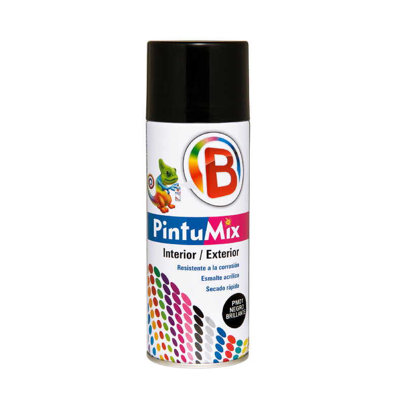 Pintura en Aerosol Negro Brillante Pintumix - 400ML