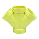 Yee doble de 3 pulgadas pvc sanitario