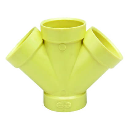 Yee doble de 3 pulgadas pvc sanitario